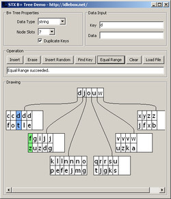 Screenshot 2 of wxBTreeDemo