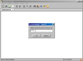 Dialog box greeting the user and requesting password entry.